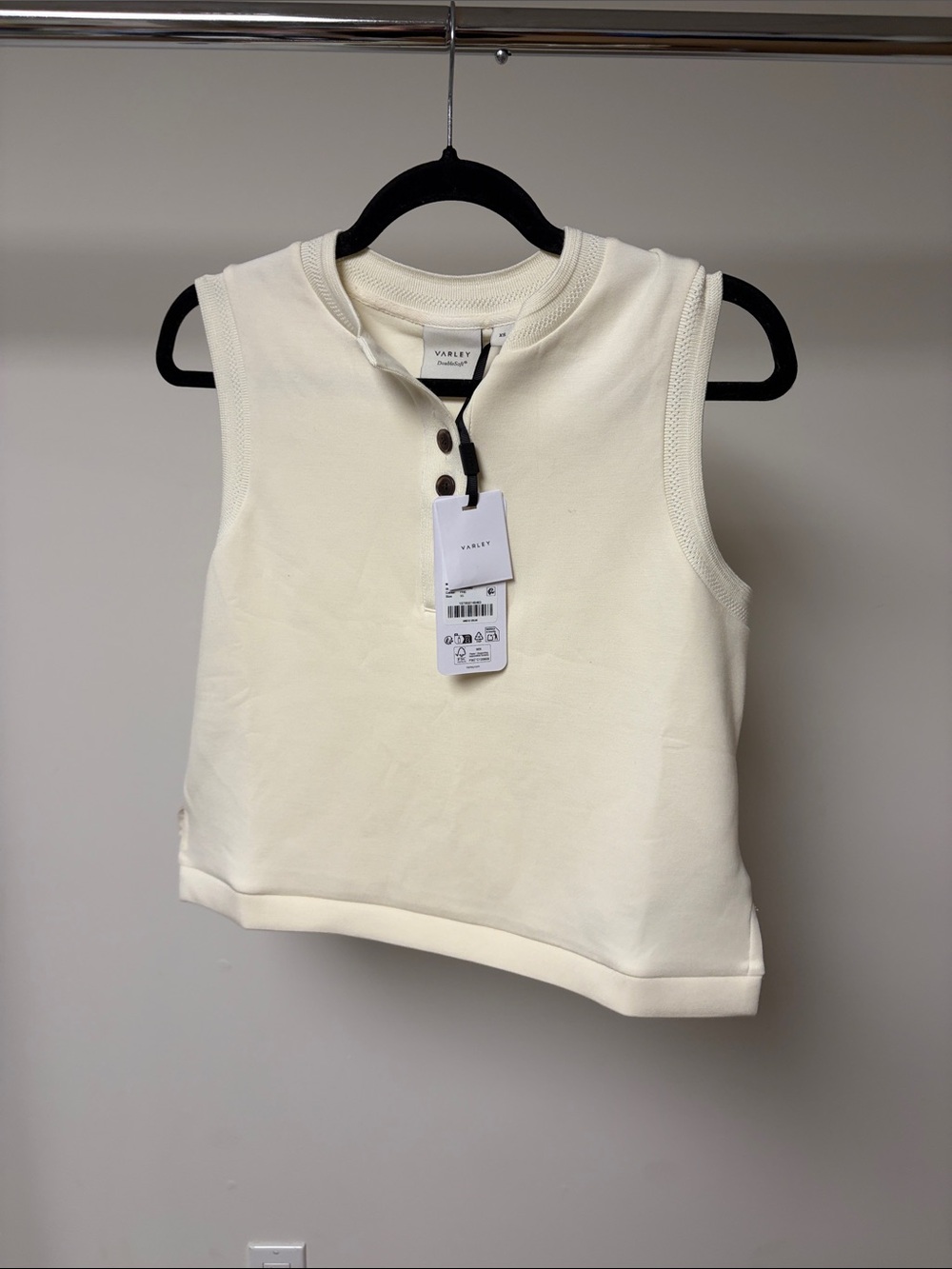 Varley Marla button placket tank pristine
